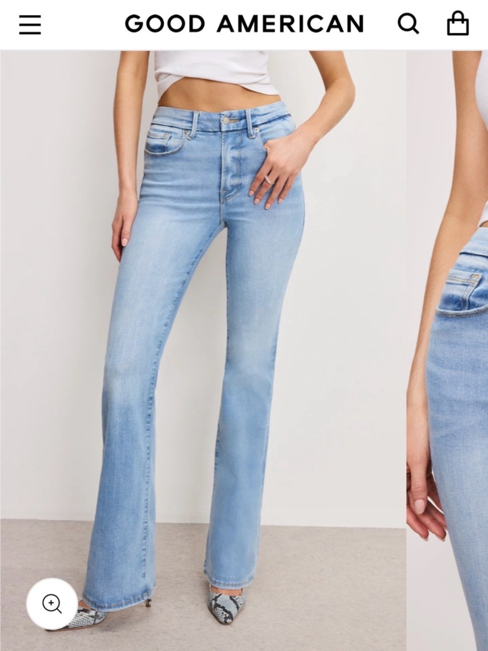 Good American Light Blue Boot Cut Always Fits Jeans size 20-26